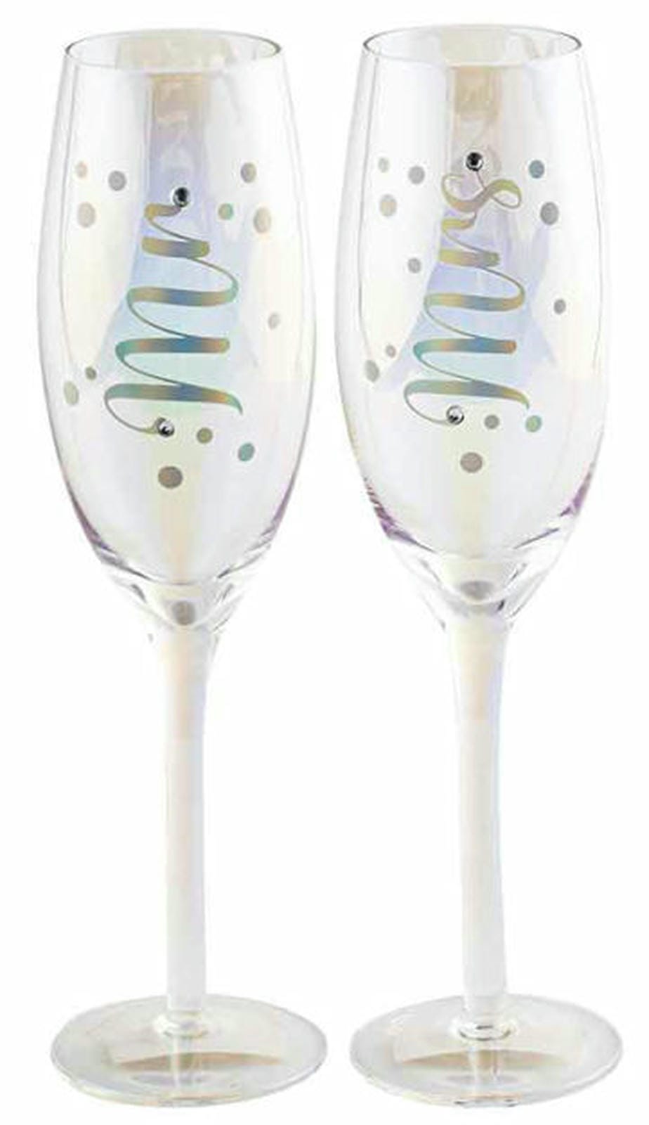 MR & MRS HOLOGRAPHIC CHAMPAGNE SET 