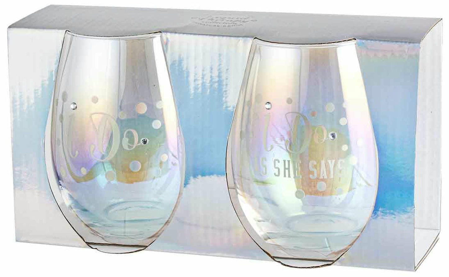 I DO AS SHE SAYS S LESS HOLOGRAPHIC SET OF 2 