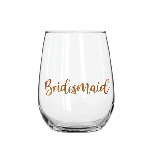 BRIDESMAID STEMLESS WINE 