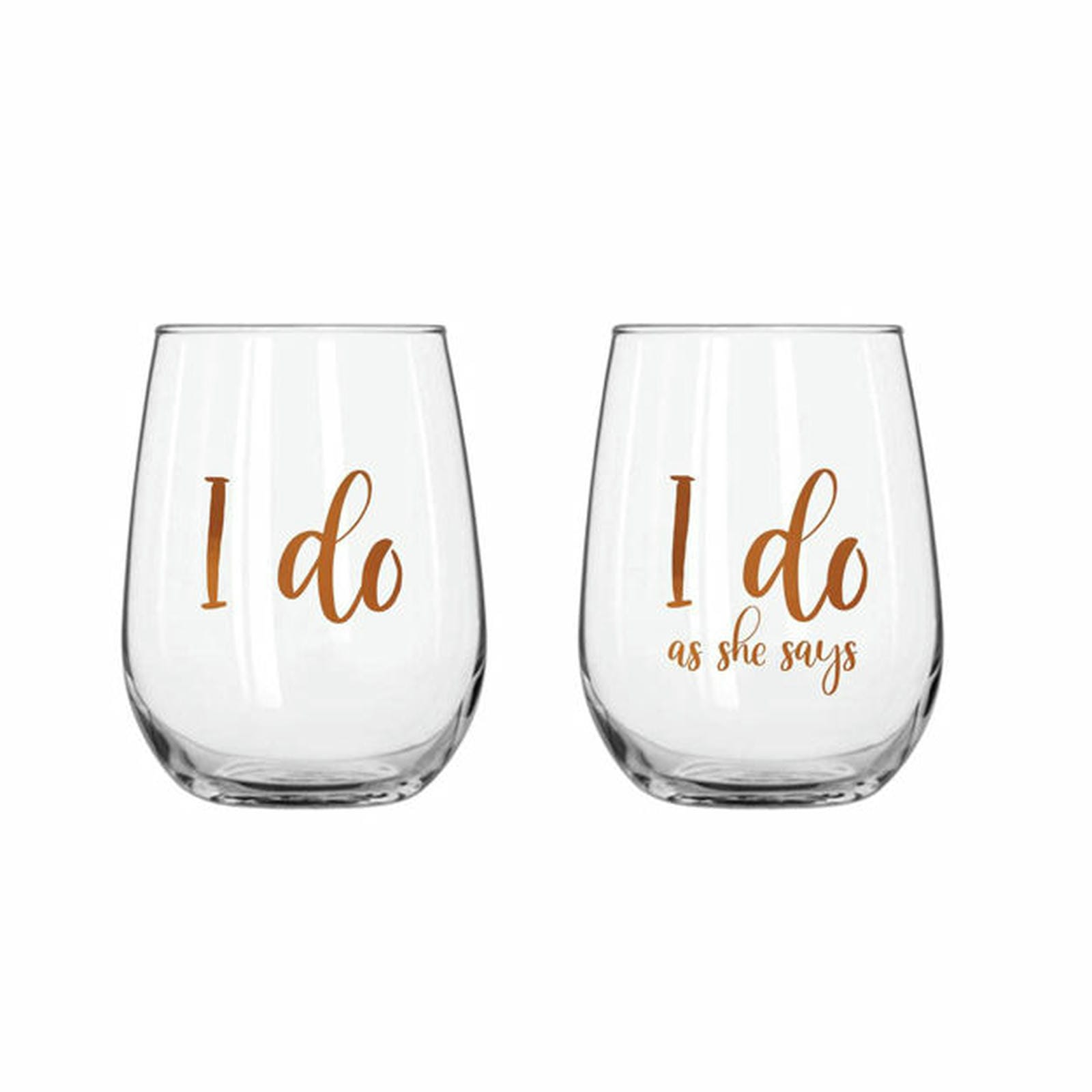 I DO STEMLESS SET OF 2 