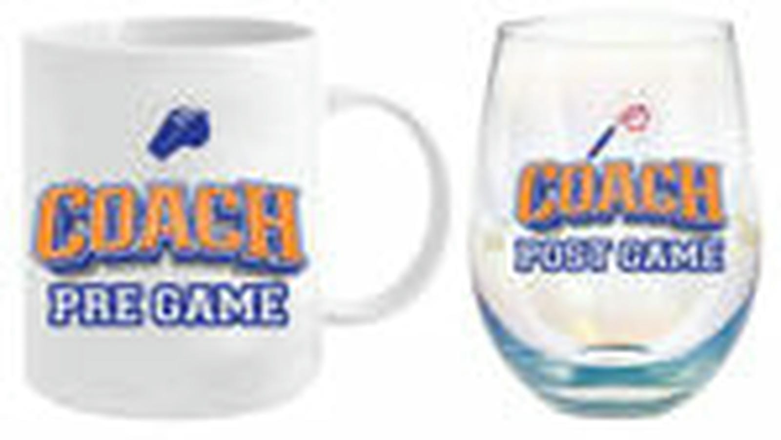 COACH PRE POST GAME MUG & STEMLESS SET 