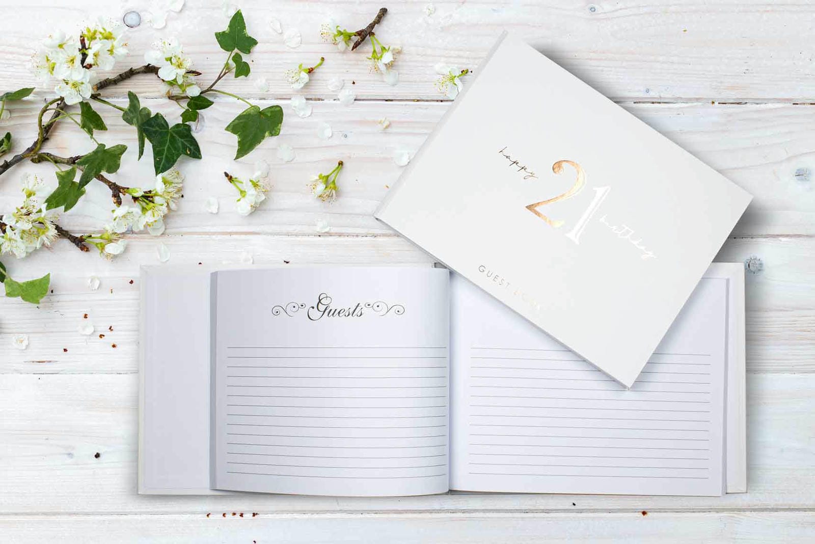 21ST ROSE GOLD GUEST BOOK 
