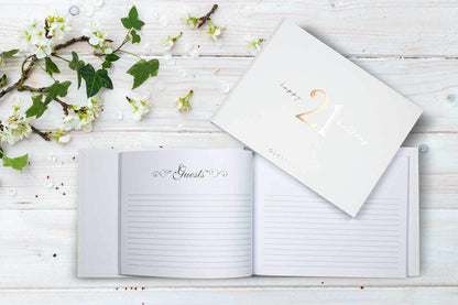 21ST ROSE GOLD GUEST BOOK 