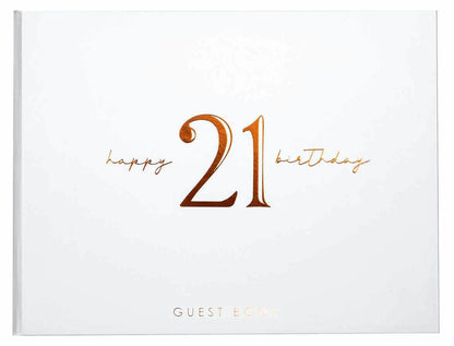 21ST ROSE GOLD GUEST BOOK 