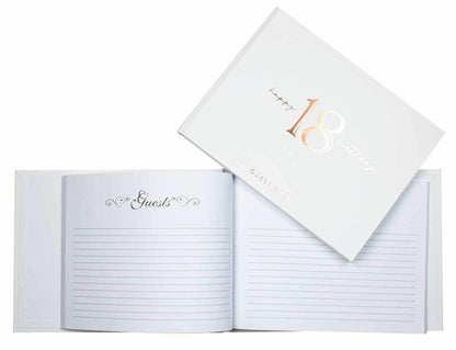 18TH ROSE GOLD GUEST BOOK 