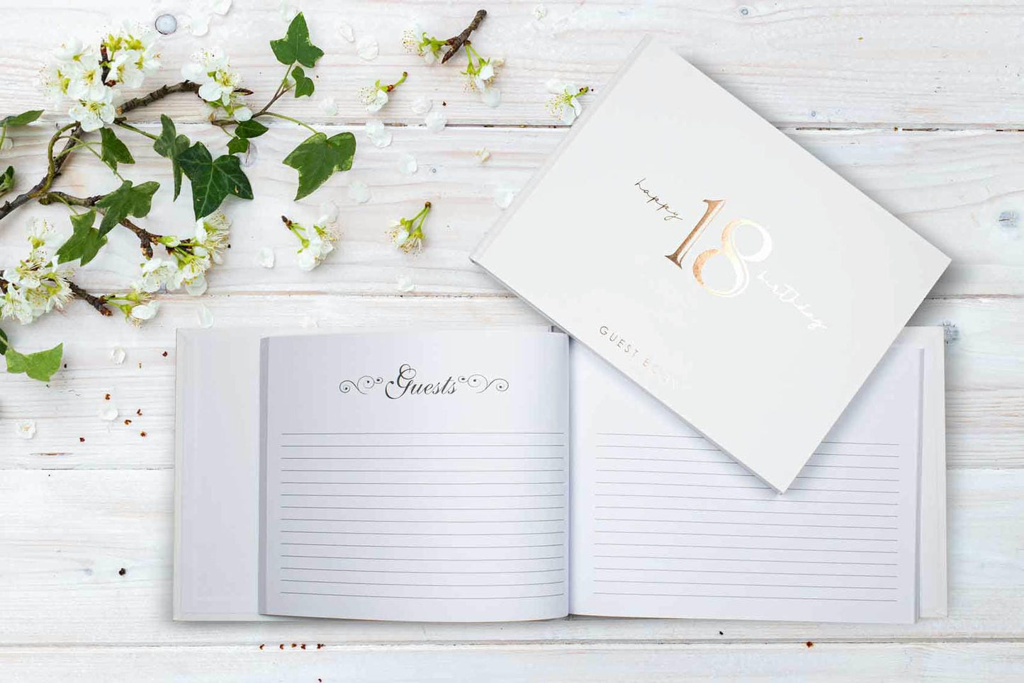 18TH ROSE GOLD GUEST BOOK 