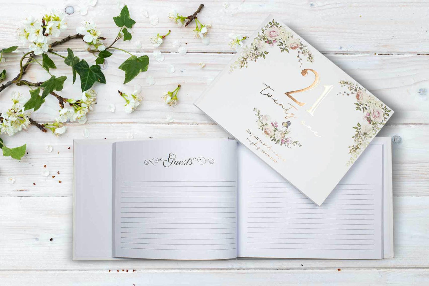 21ST FLORAL GUEST BOOK 