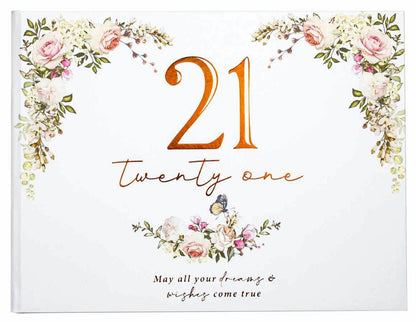 21ST FLORAL GUEST BOOK 