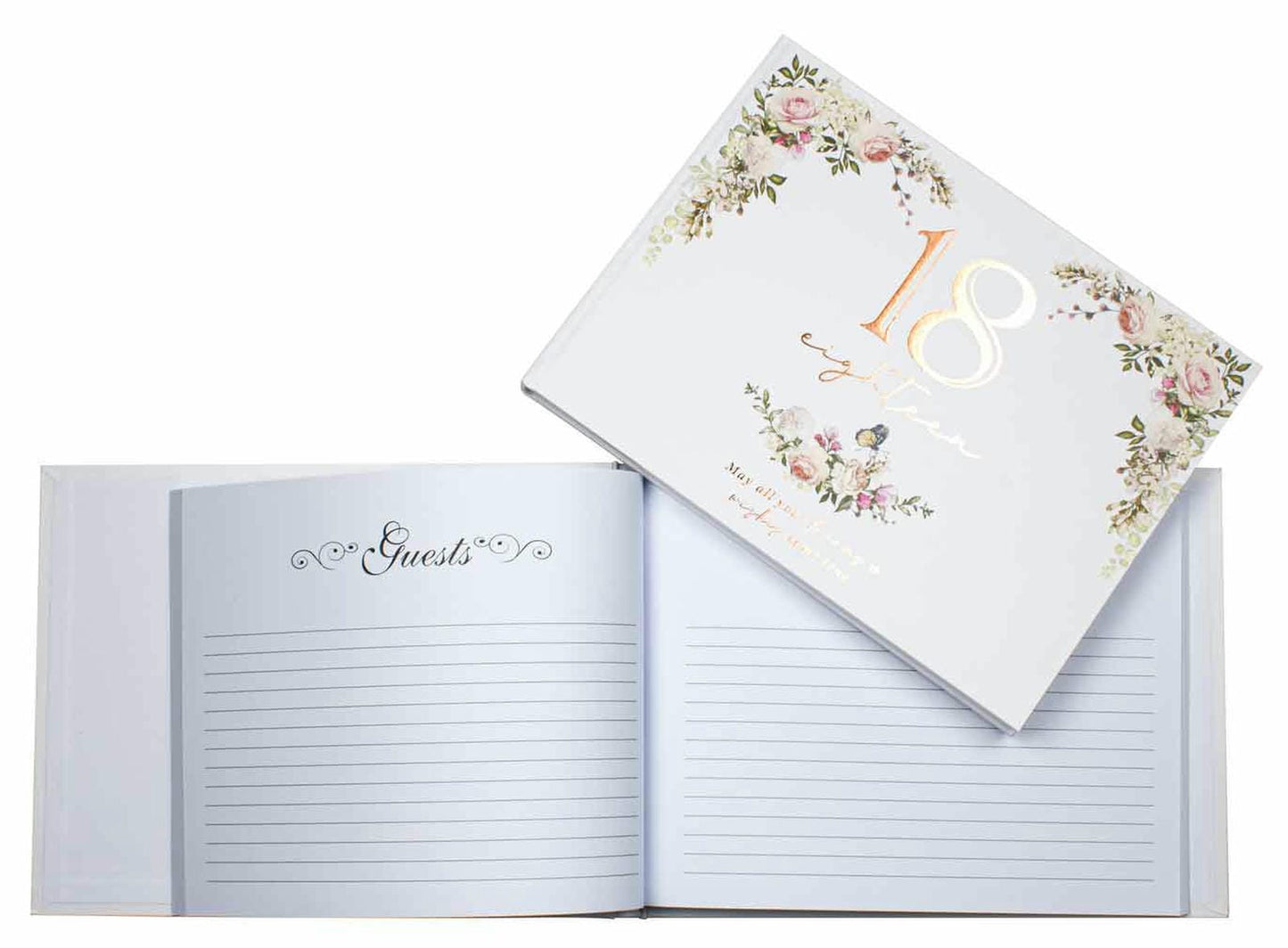18TH FLORAL GUEST BOOK 