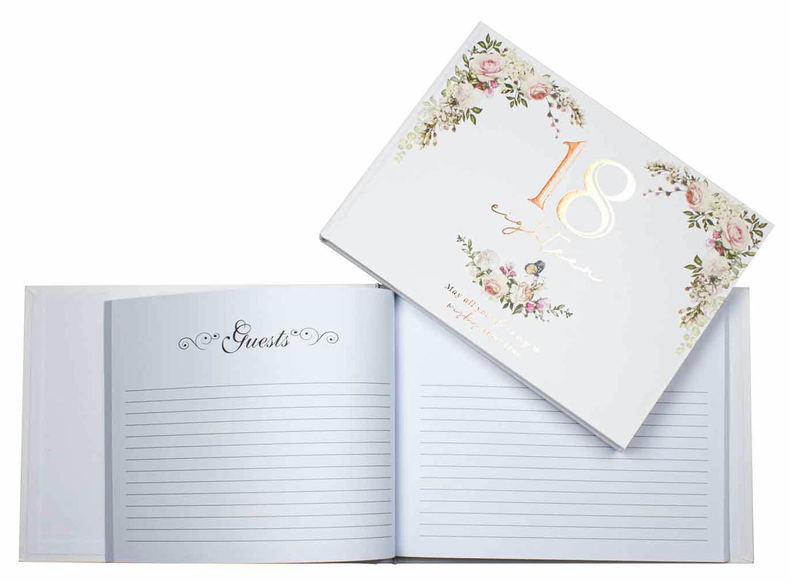 18TH FLORAL GUEST BOOK 