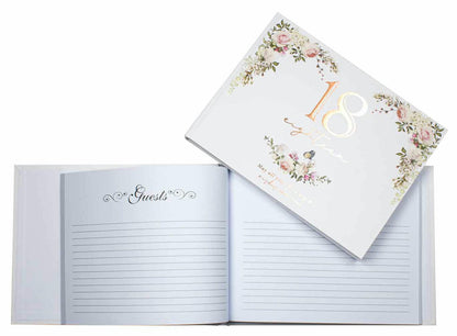 18TH FLORAL GUEST BOOK 