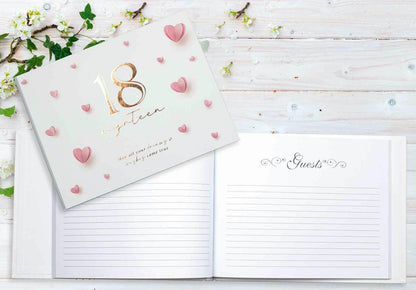 18TH HEART GUEST BOOK 