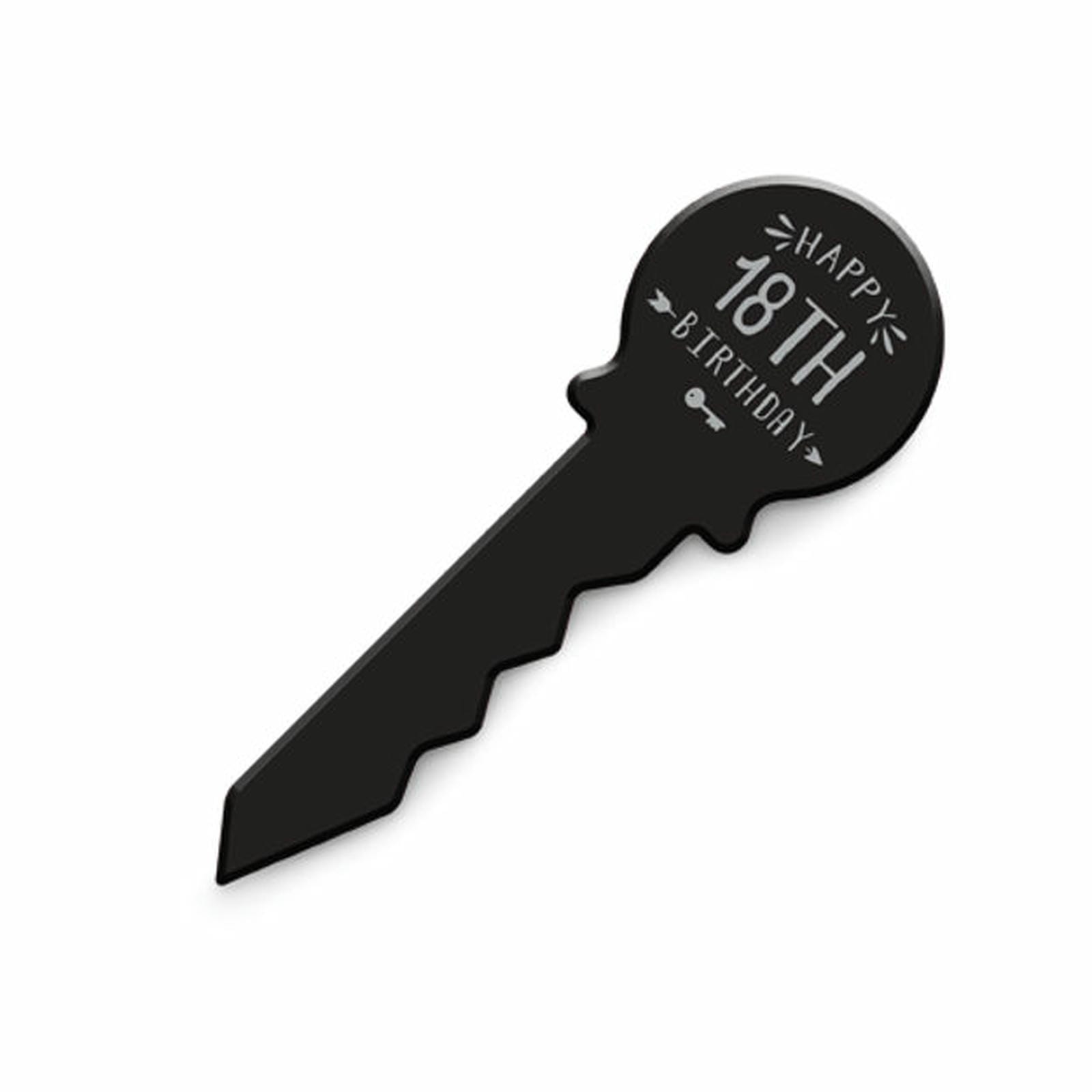 SMALL 18 BIRTHDAY KEY BLACK 