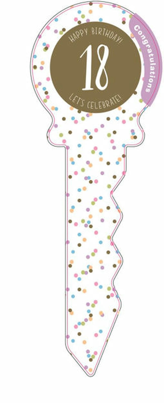 SMALL 18 BIRTHDAY KEY CONFETTI 
