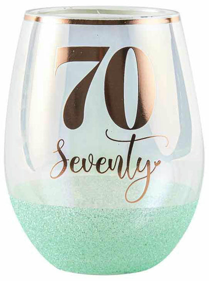 70 GLITTER STEMLESS GREEN 