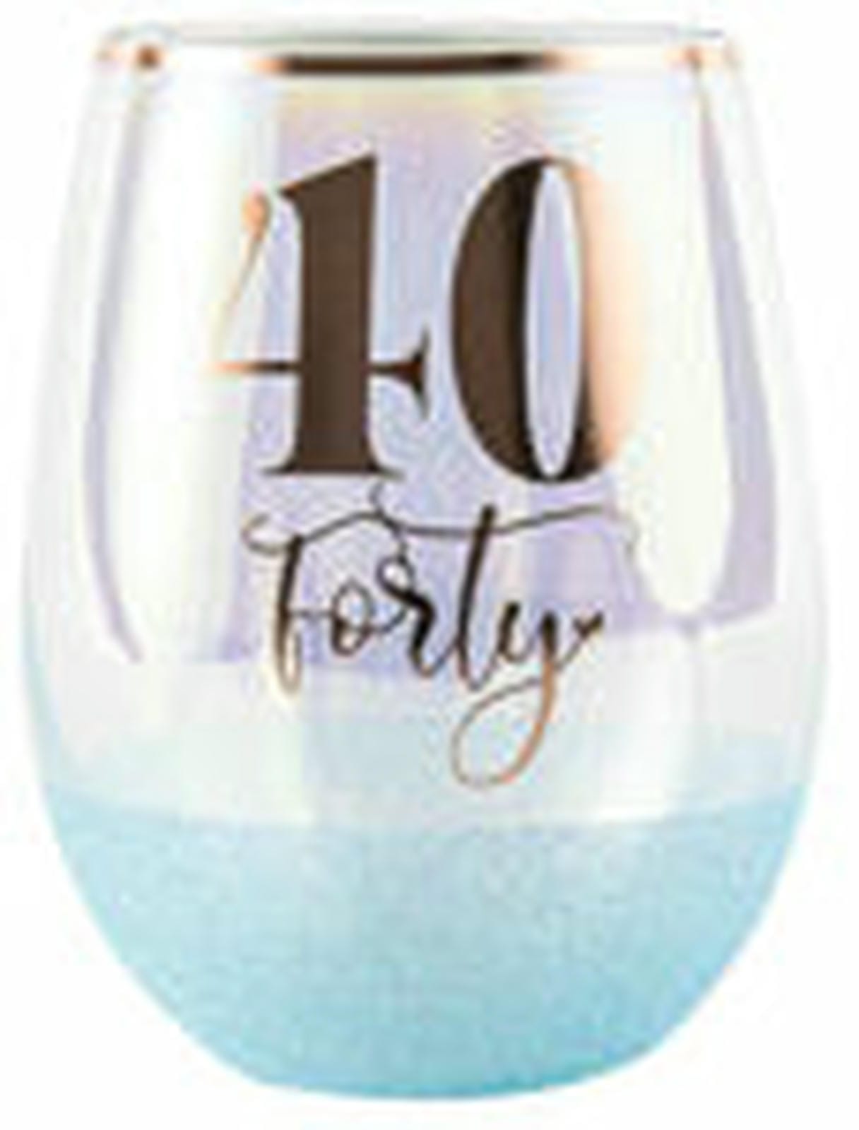40 GLITTER STEMLESS BLUE 