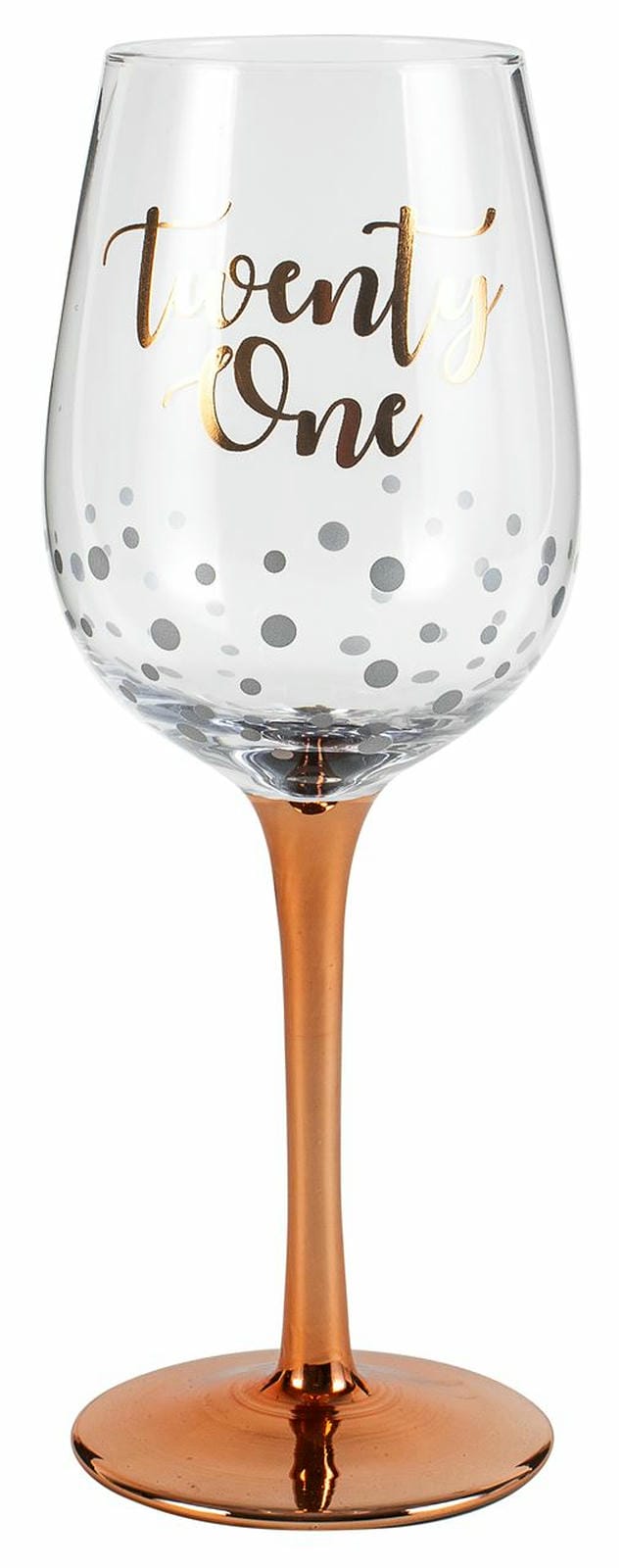 21 ROSE GOLD STEM WINE GLASS 
