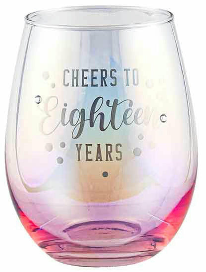 18 STEMLESS HOLOGRAPHIC GLASS 