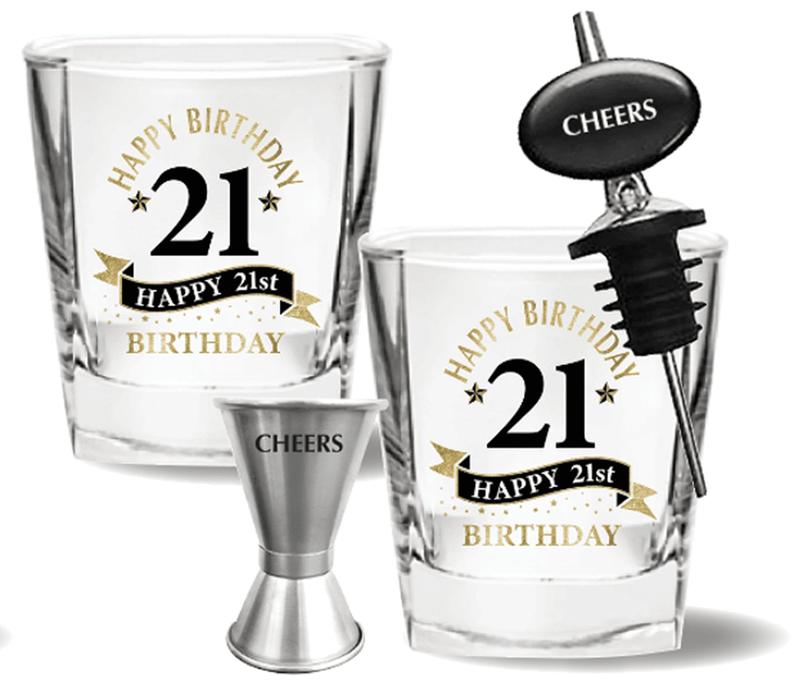 21ST SPIRIT GLASS 4 PIECE GIFT SET 