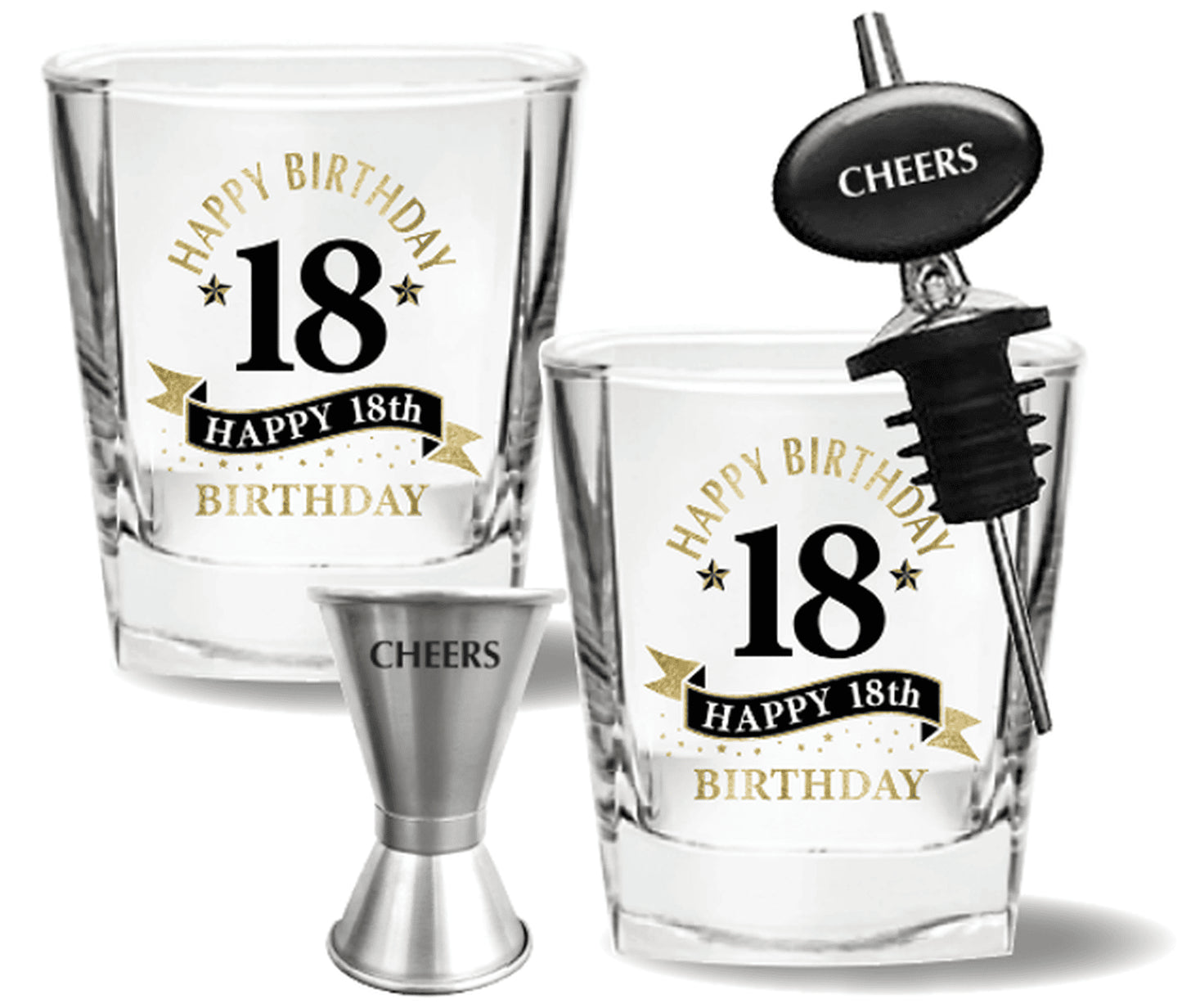 18TH SPIRIT GLASS 4 PIECE GIFT SET 