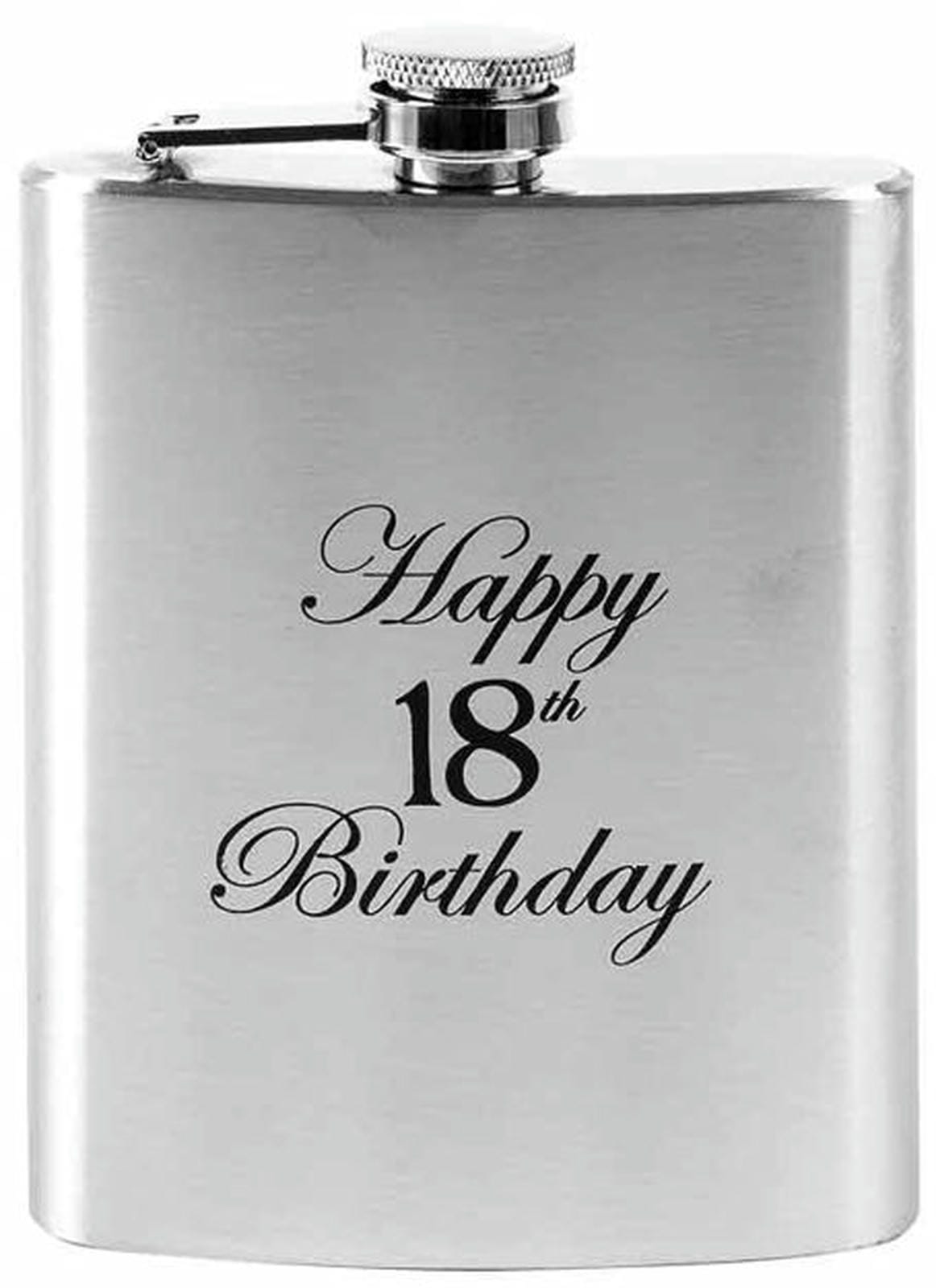 HIP FLASK HAPPY 18TH MATTE 
