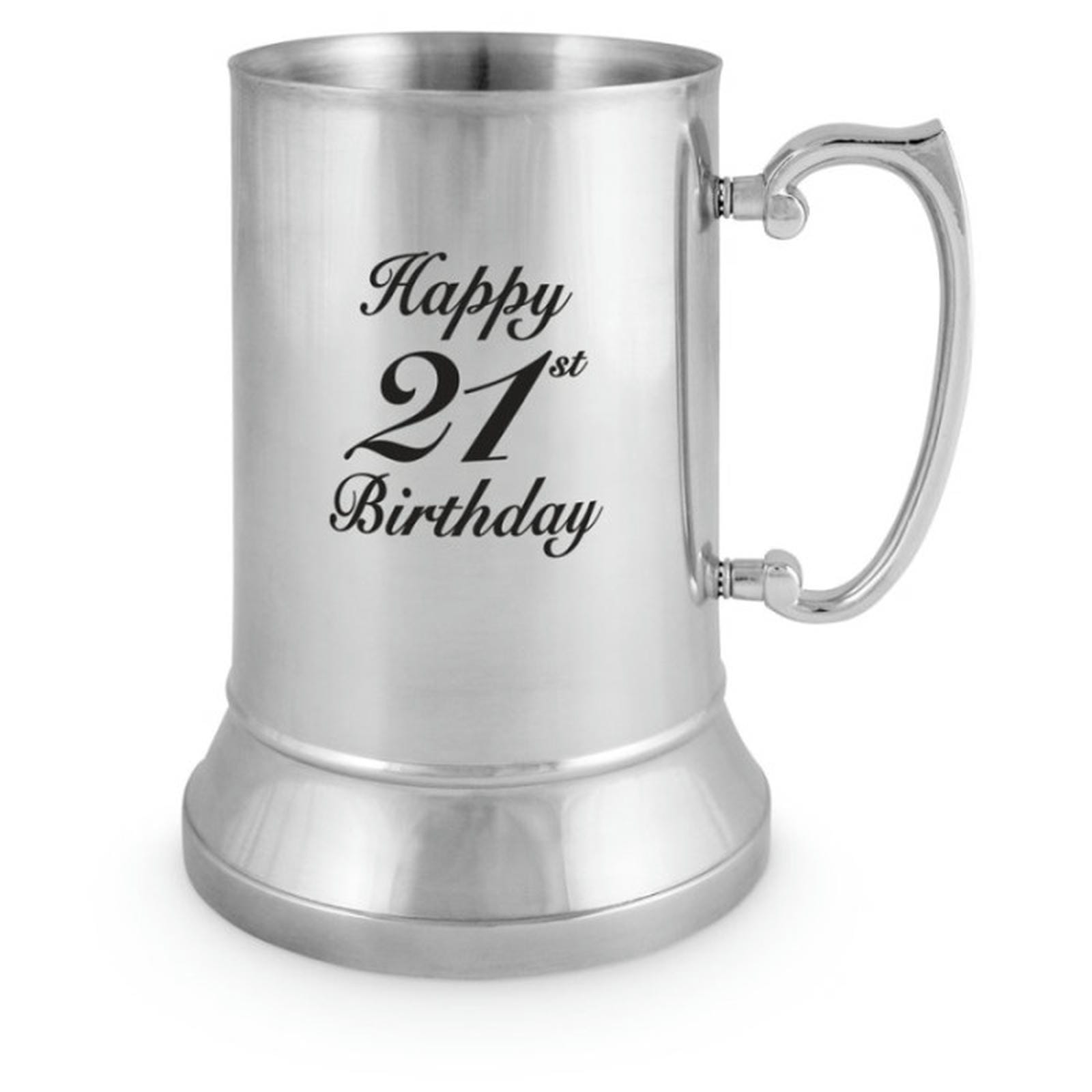 18OZ BEER MUG HAPPY 21ST SS 