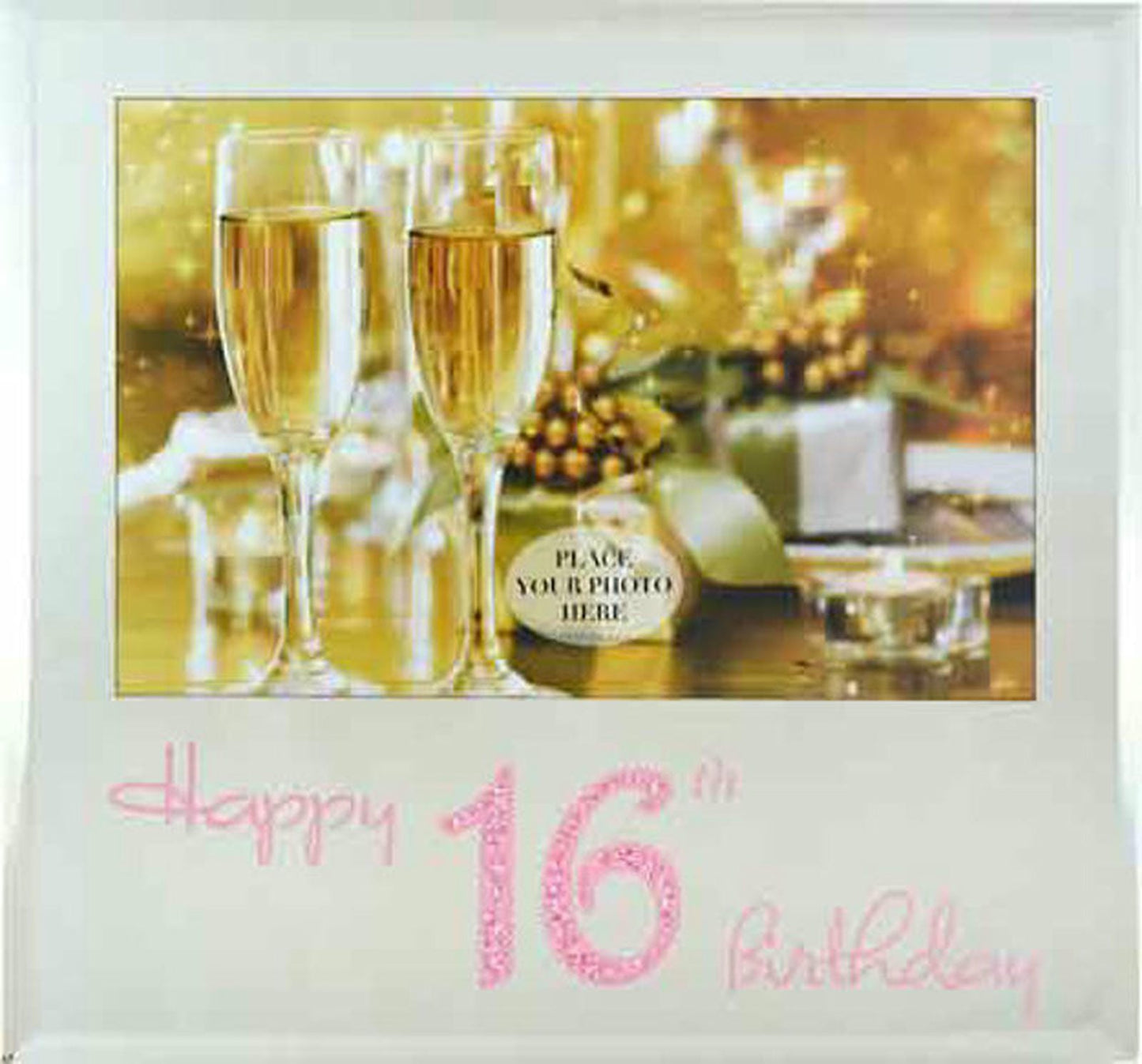 HAPPY 16TH PINK TEXT 