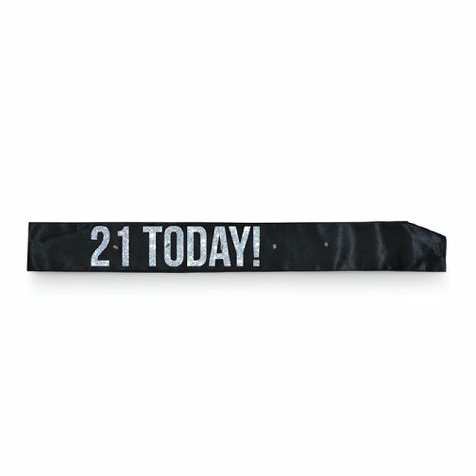 BLACK 21ST FLASHING SASH 
