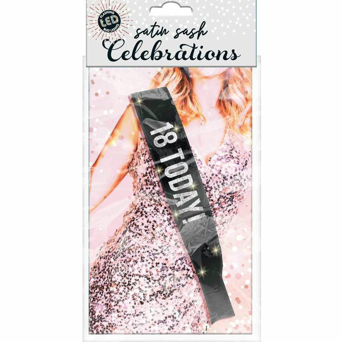 BLACK 18TH FLASHING SASH 