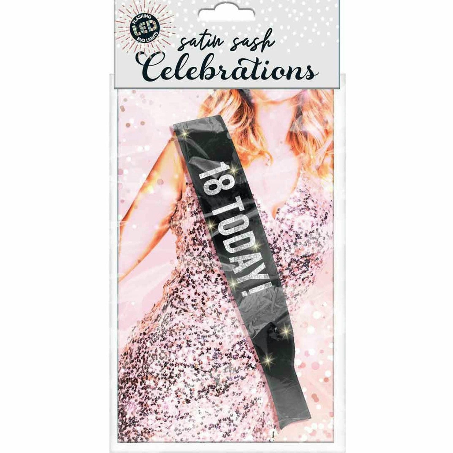 BLACK 18TH FLASHING SASH 