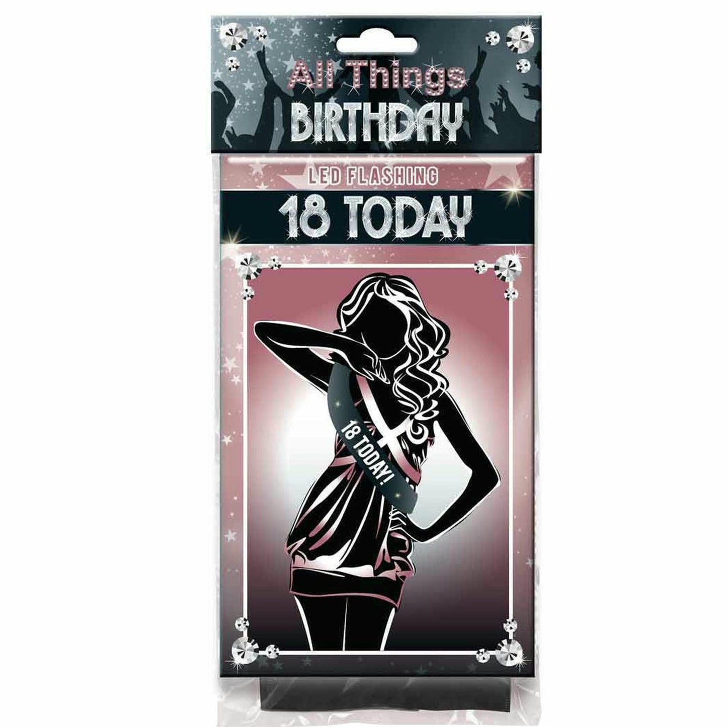 BLACK 18TH FLASHING SASH 