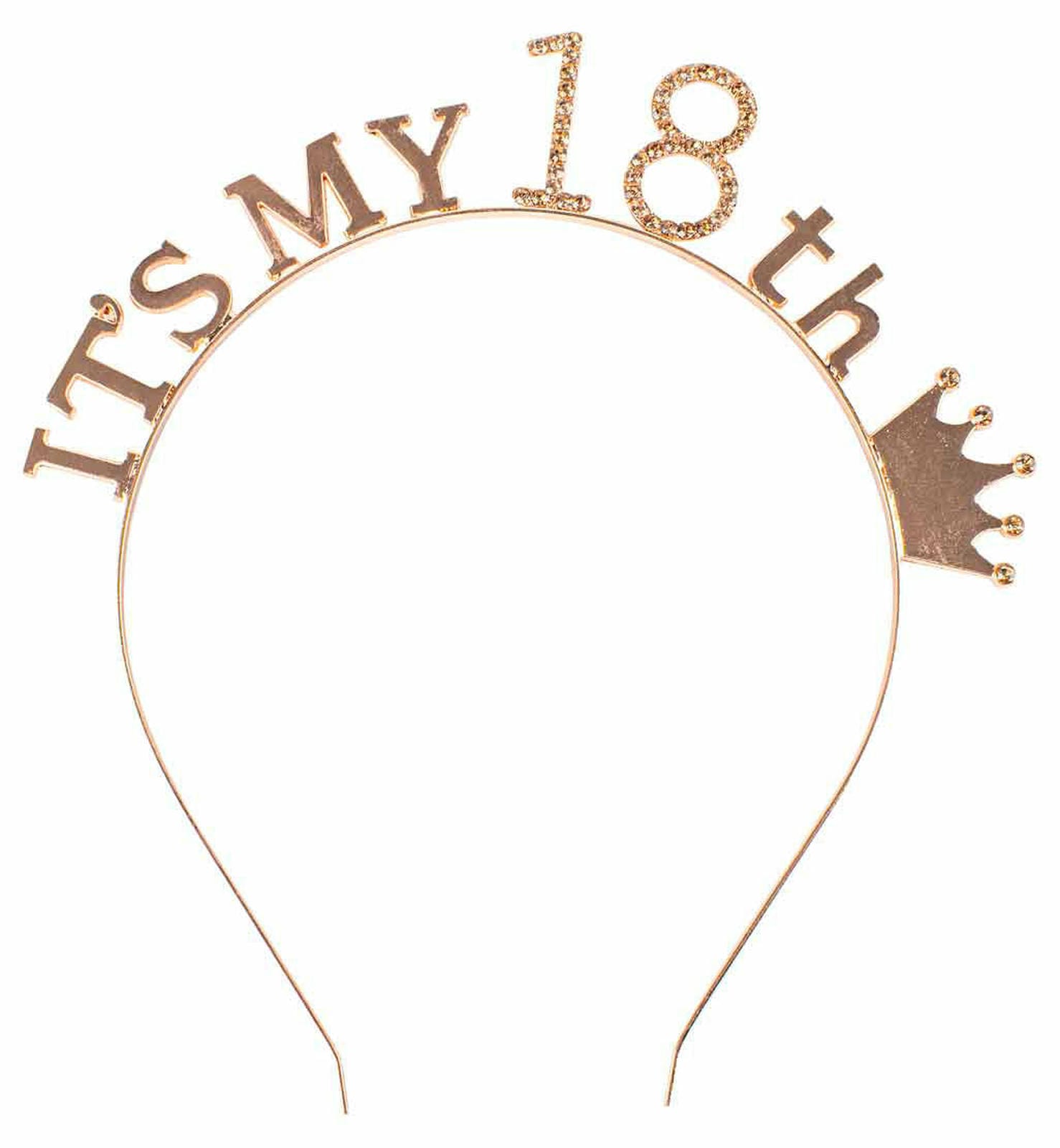ITS MY 18TH ROSE GOLD HEAD BAND 