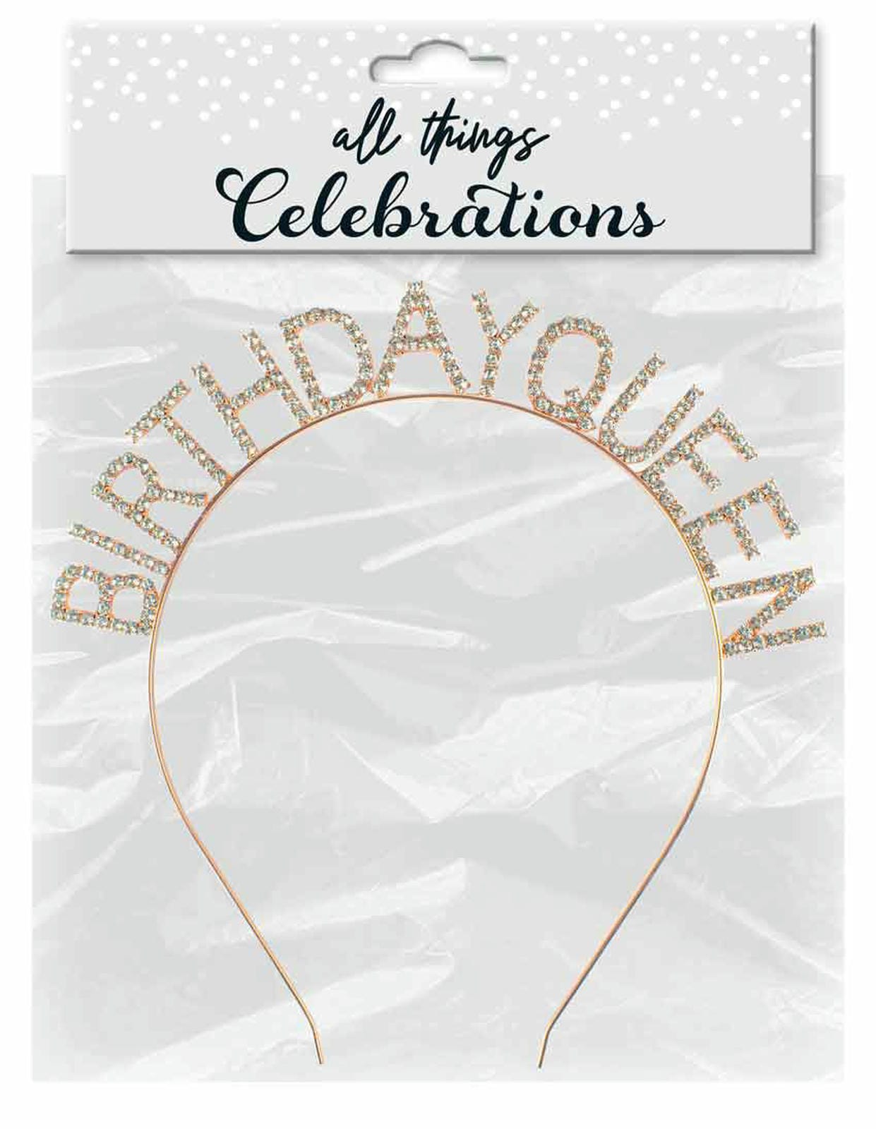 ROSE GOLD BIRTHDAY QUEEN HEADBAND 