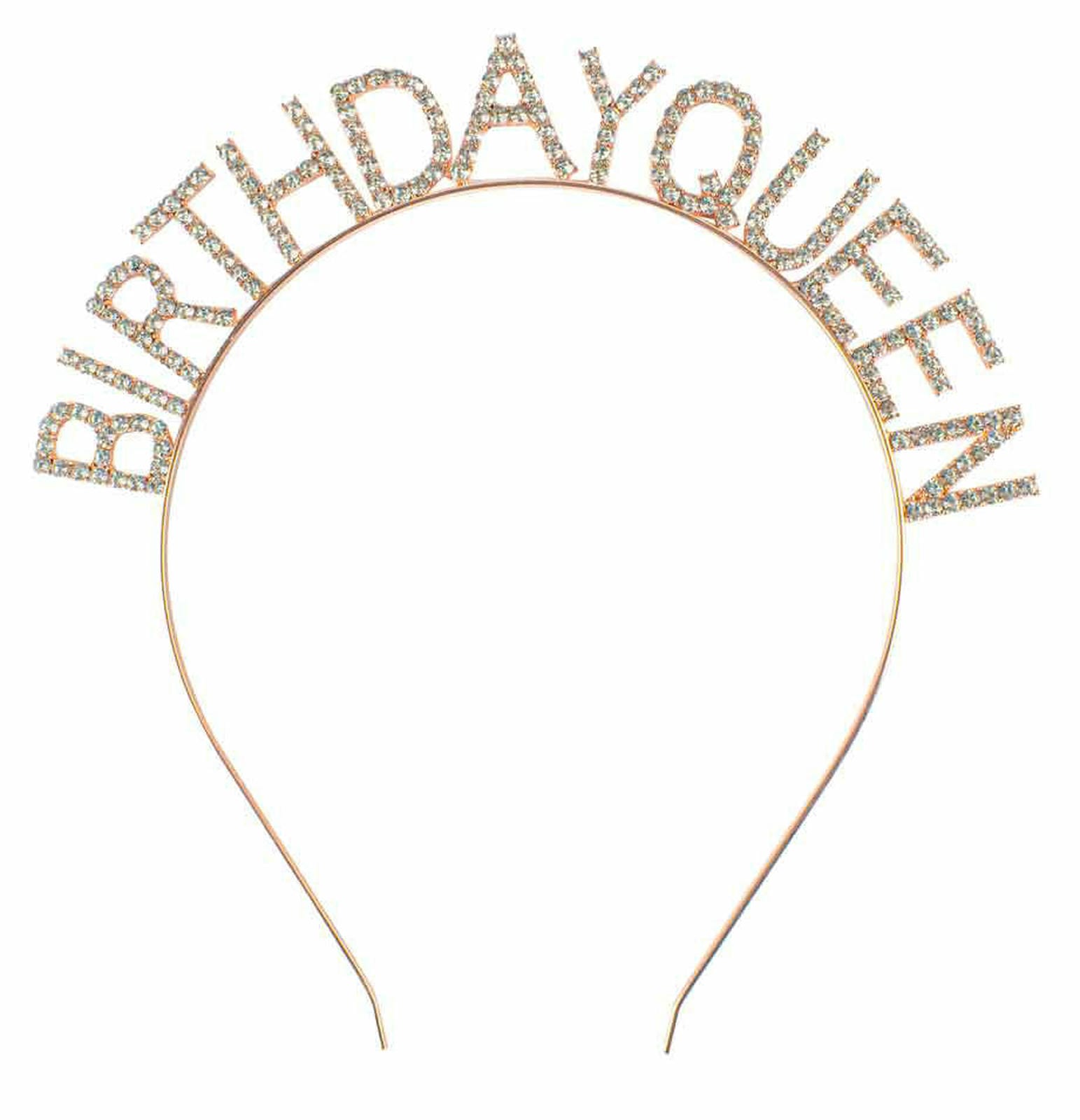 ROSE GOLD BIRTHDAY QUEEN HEADBAND 