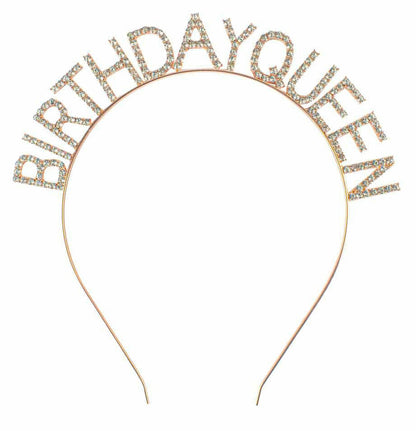 ROSE GOLD BIRTHDAY QUEEN HEADBAND 