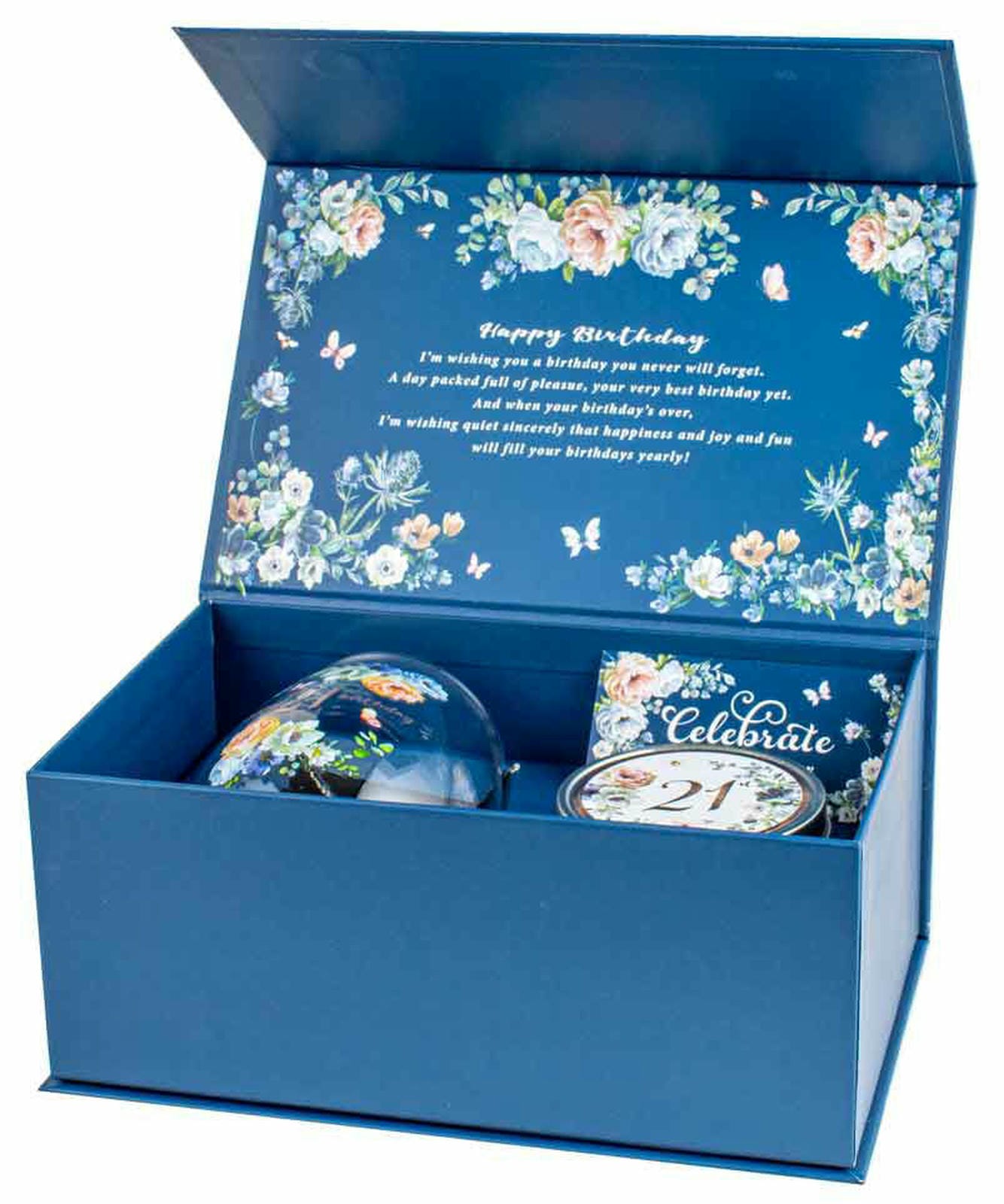21ST GIFT SET STEMLESS GLASS AND CANDLE 