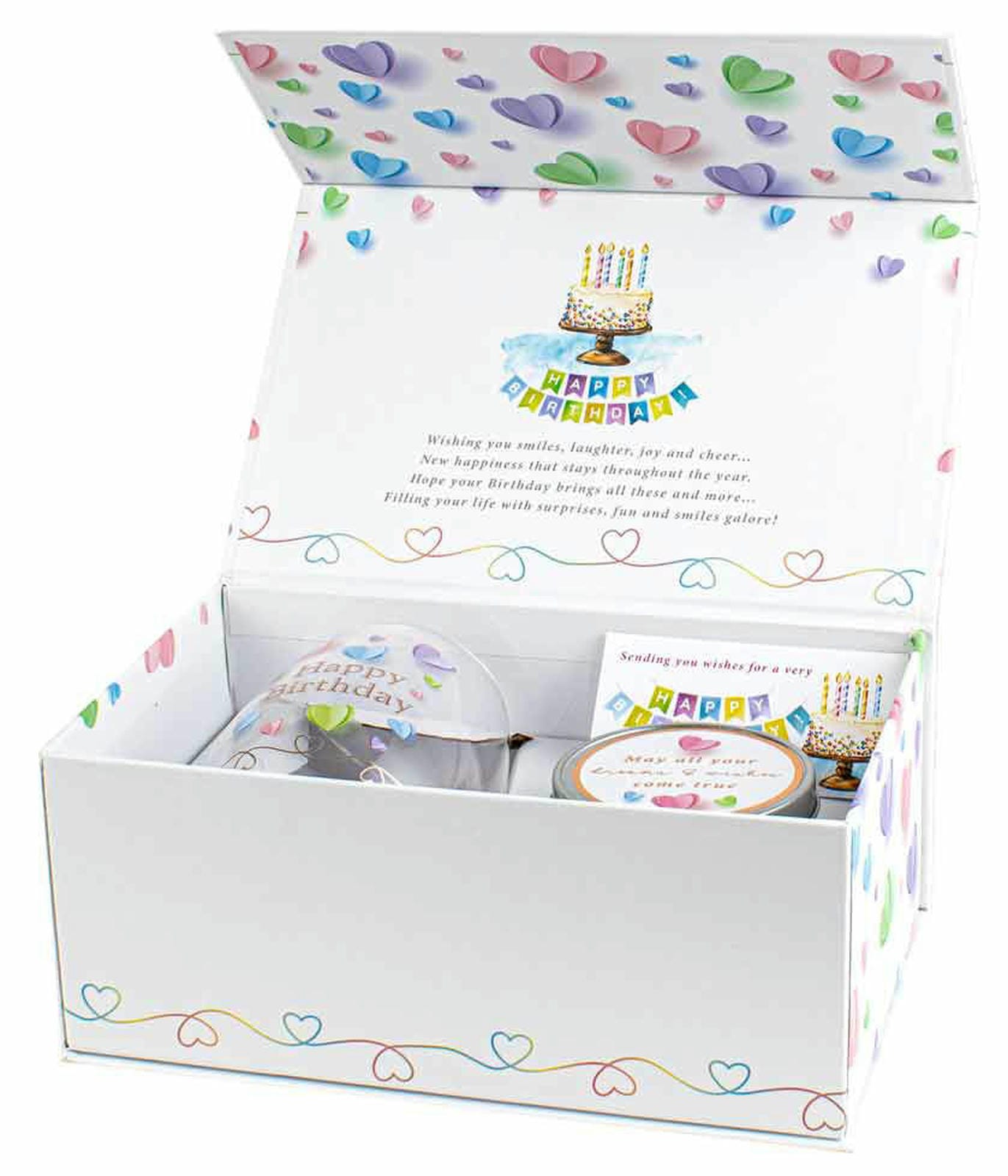 HAPPY BIRTHDAY STEMLESS GLASS AND CANDLE GIFT SET 