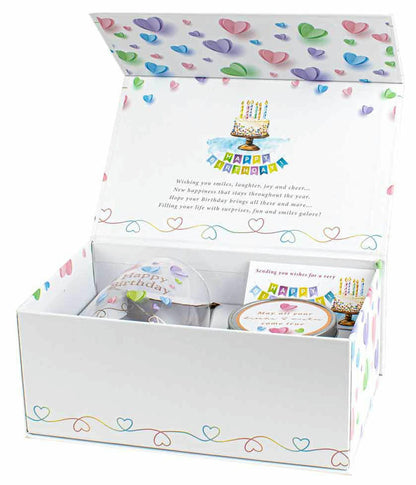 HAPPY BIRTHDAY STEMLESS GLASS AND CANDLE GIFT SET 